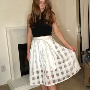 Checkered midi skirt size small